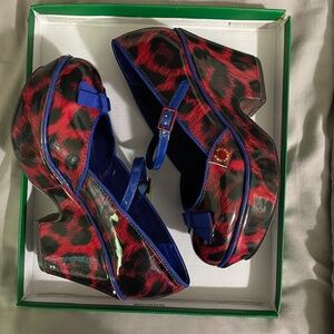 Red and black patent leopard platforms (Miss L Fire 36)